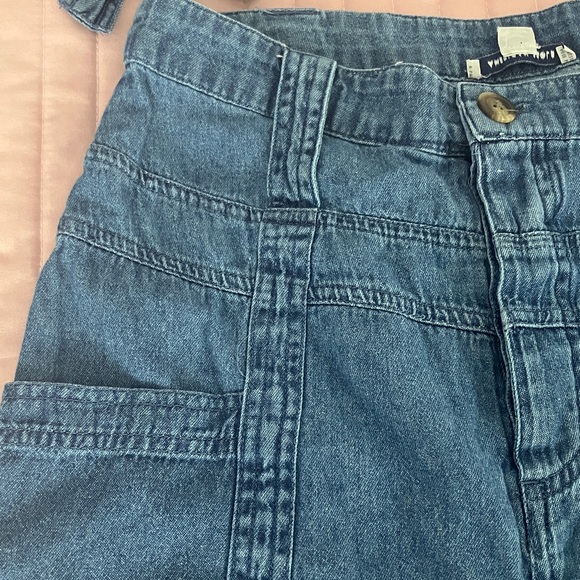 American Eagle high waist wide leg belted lightweight denim jeans 6 - Picture 12 of 13